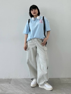 「PBLIM（ページボーイリム）のアイテム（バックパック/リュック）」を使った、imamuuさん（レディース・154cm）の春コーディネート