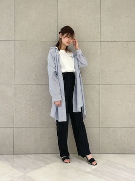 「いまどきジャケット写真」｜「アイテム（シャツワンピース）」を使った、salt*°さん（レディース・167cm）の春コーディネート