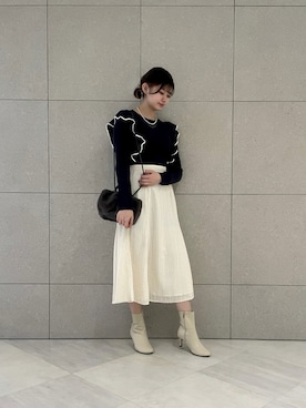 「いいね返し」｜「アイテム（アクセサリー）」を使った、salt*°さん（レディース・167cm）の冬コーディネート