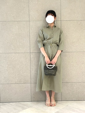 「Te chichi（テチチ）のアイテム（シャツワンピース）」を使った、salt*°さん（レディース・167cm）の夏コーディネート