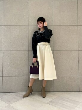 「Te chichi CLASSIC（テチチクラシック）のアイテム（トップス）」を使った、salt*°さん（レディース・167cm）の秋コーディネート