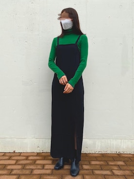 「LOWRYS FARM（ローリーズファーム）のストレッチヒールブーツ　851418（ブーツ）」を使った、ゆめさん（レディース・161cm）の冬コーディネート