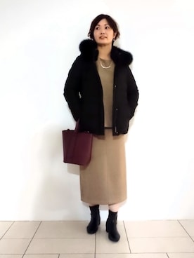 「ダウンコート」｜gissyさん（レディース・161cm）の冬コーディネート