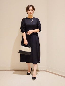「インディヴィ」｜「アイテム（ワンピース）」を使った、gissyさん（レディース・161cm）の秋コーディネート