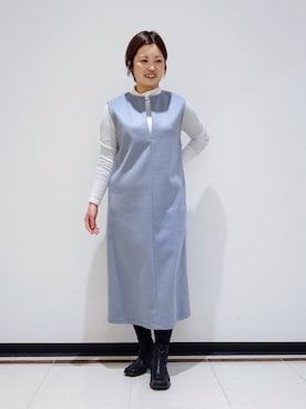 「インディヴィ」｜「アイテム（ワンピース）」を使った、gissyさん（レディース・161cm）の冬コーディネート