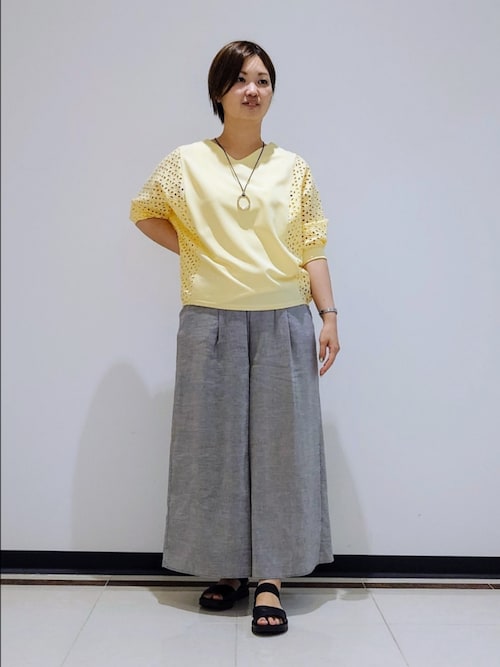 新色登場！【洗える／体型カバー】レースコンビトップス