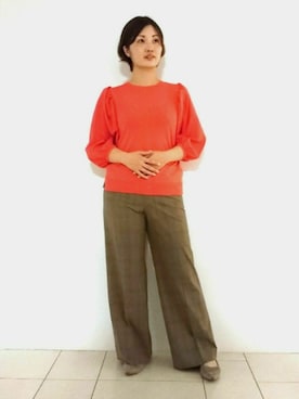 「グレンチェック」｜「アイテム（その他）」を使った、gissyさん（レディース・161cm）の秋コーディネート