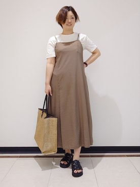 「インディヴィ」｜「アイテム（ワンピース）」を使った、gissyさん（レディース・161cm）の夏コーディネート