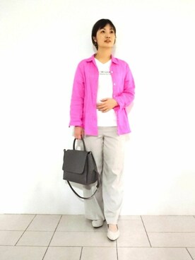 「インディヴィ」｜「アイテム（ハンドバッグ）」を使った、gissyさん（レディース・161cm）の春コーディネート