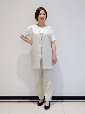 「INDIVI（インディヴィ）のアイテム」を使った、gissyさん（レディース・161cm）の夏コーディネート