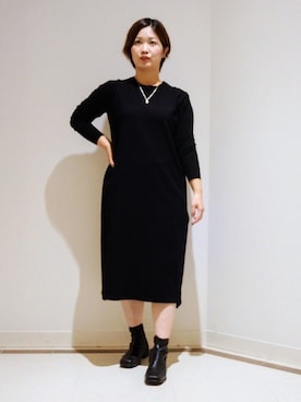 「インディヴィ」｜「アイテム（ワンピース）」を使った、gissyさん（レディース・161cm）の秋コーディネート