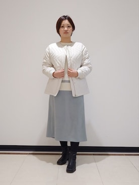 「インディヴィ」｜「アイテム（ジャケット/アウター）」を使った、gissyさん（レディース・161cm）の冬コーディネート
