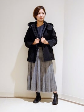 「インディヴィ」｜「アイテム（ブルゾン）」を使った、gissyさん（レディース・161cm）の秋コーディネート