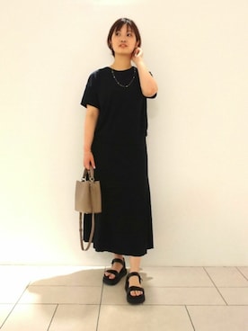 「ママファッション」｜「アイテム（セットアップ）」を使った、gissyさん（レディース・161cm）の夏コーディネート