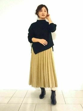「アシンメトリー」｜「アイテム（その他）」を使った、gissyさん（レディース・161cm）の秋コーディネート