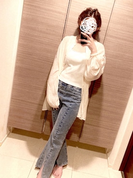 「PairPair（ペアペア）のアイテム（シャツ/ブラウス）」を使った、さくさくさん（レディース・159cm）の春コーディネート