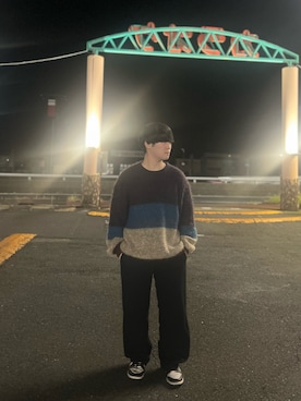 「アイテム（スウェットパンツ）」を使った、hideさん（メンズ・165cm）の秋コーディネート