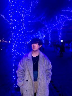 「YOKE（ヨーク）のアイテム」を使った、hideさん（メンズ・165cm）の冬コーディネート