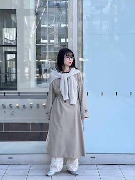 「URBAN RESEARCH（アーバンリサーチ）のアイテム（トレンチコート）」を使った、kotoneさん（レディース・159cm）の春コーディネート