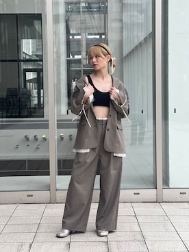 「お呼ばれ」｜「アイテム（パンツ）」を使った、kotoneさん（レディース・159cm）の冬コーディネート