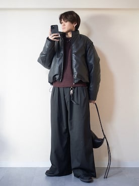 「アイテム（リング）」を使った、ともきさん（メンズ・168cm）の冬コーディネート