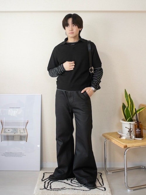 「Timberland(ティンバーランド)のメンズ クレスト フィールド レースアップ ウォータープルーフ シューズ - ブラック(ドレスシューズ)」を使った、ともきさん(メンズ・168cm)の春コーディネート