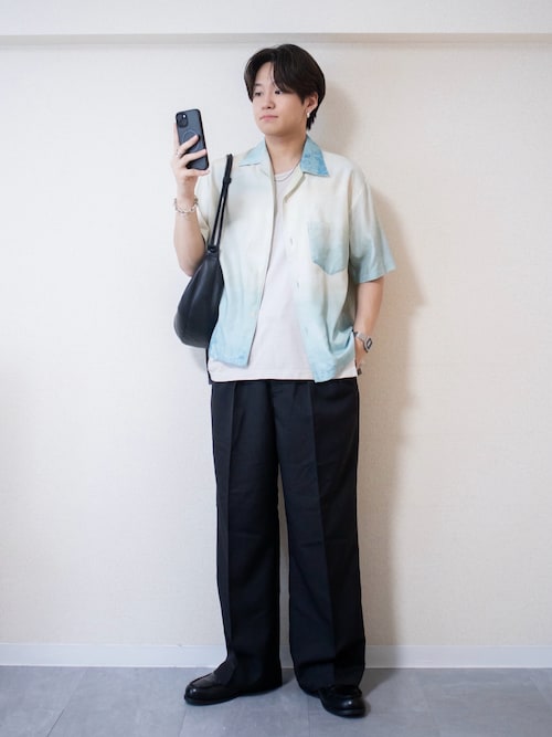 SEMI WIDE STRAIGHT WOOLY SLACKS Msize 新品 SEMI WIDE STRAIGHT WOOLY SLACKS（スラックス）｜WYM LIDNM