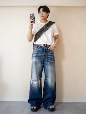 「アイテム（リング）」を使った、ともきさん（メンズ・168cm）の夏コーディネート
