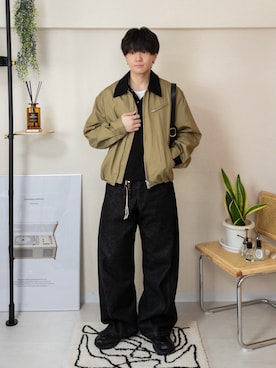 「アイテム（ブルゾン）」を使った、ともきさん（メンズ・168cm）の夏コーディネート