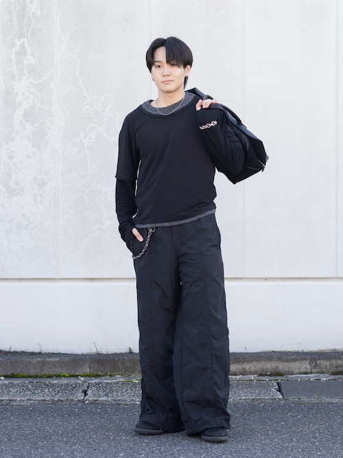 「Parts Lab.(パーツラボ)の【Parts Lab.】Basic Water Repellent Nylon Pants/ 撥水ナイロンベーシックパンツ(その他パンツ)」を使った、ともきさん(メンズ・168cm)の秋コーディネート