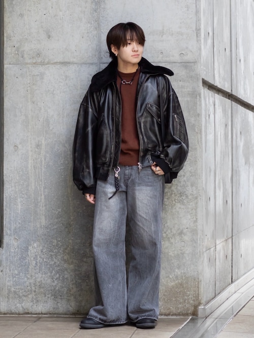 UNISEX》Sheep Leather Mouton G-1 Flight Jacket/シープレザー