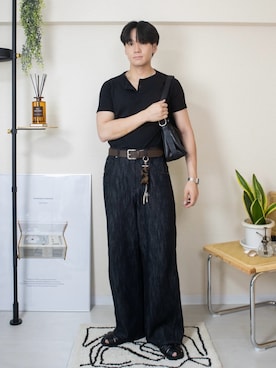 「DNSR（ディーエヌエスアール）のアイテム」を使った、ともきさん（メンズ・168cm）の夏コーディネート