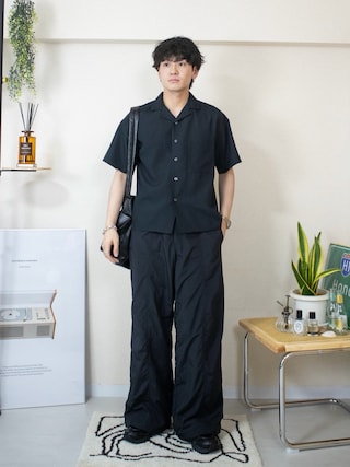 「Parts Lab.（パーツラボ）の【Parts Lab.】Basic Water Repellent Nylon Pants/ 撥水ナイロンベーシックパンツ（その他パンツ）」を使った、ともきさん（メンズ・168cm）の夏コーディネート