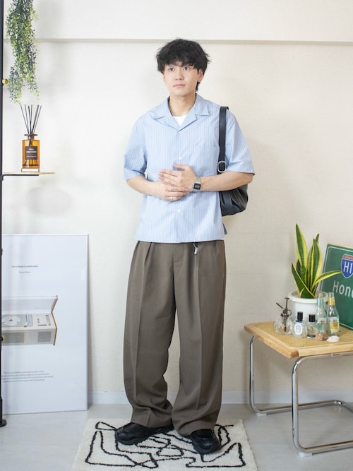 「WYM LIDNM(ウィム バイ リドム)のHIGH TWIST PE DOUBLE SUIT(スーツセット)」を使った、ともきさん(メンズ・168cm)の春コーディネート