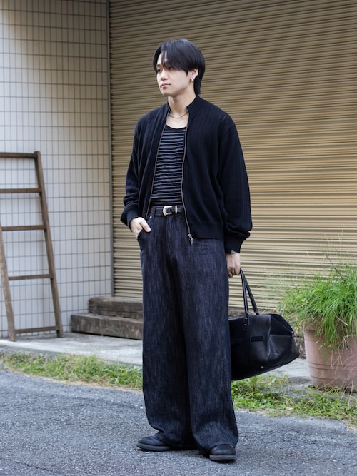 「soerte(ソエルテ)のModern Classic Cow Leather Boston Bag/モダンクラシックカウレザーボストンバッグ(ハンドバッグ)」を使った、ともきさん(メンズ・168cm)の秋コーディネート
