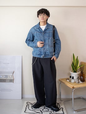 「WYM LIDNM（ウィム バイ リドム）のアイテム」を使った、ともきさん（メンズ・168cm）の春コーディネート