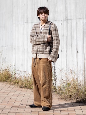 「アイテム（キーホルダー）」を使った、ともきさん（メンズ・168cm）の秋コーディネート