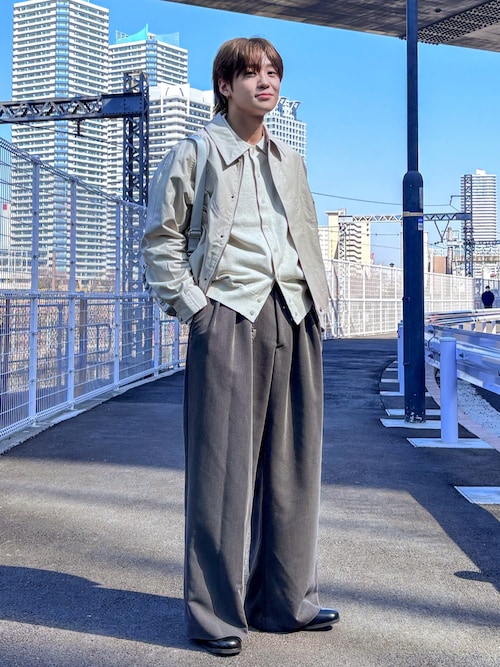 Ƃ̃XbNXuSLIGHT FLARE DOUBLE CLOTH BAGGY SLACKSiWYM LIDNMbEB oC hjvgR[fBl[g