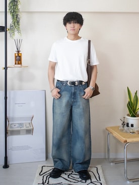 「LIDNM（リドム）のアイテム」を使った、ともきさん（メンズ・168cm）の夏コーディネート