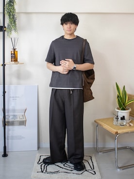 「LIDNM（リドム）のアイテム」を使った、ともきさん（メンズ・168cm）の夏コーディネート