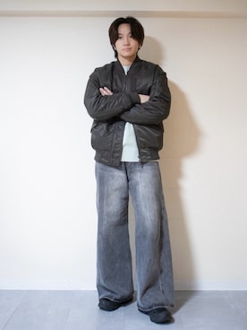 「MERRELL（メレル）のアイテム」を使った、ともきさん（メンズ・168cm）の冬コーディネート