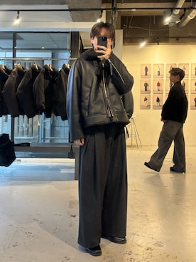 「アイテム（ブルゾン）」を使った、ともきさん（メンズ・168cm）の冬コーディネート