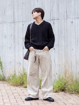 「アイテム（ドレスシューズ）」を使った、ともきさん（メンズ・168cm）の秋コーディネート