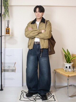 「SINSS（シンス）のCompact fine twill blouson / コンパクトファインツイルブルゾン（ブルゾン）」を使った、ともきさん（メンズ・168cm）の秋コーディネート