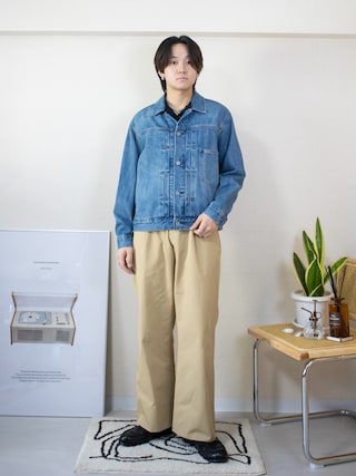 「LURAKU（ルラク）の【LURAKU】High Gauge Compact Henry Neck Knit / ハイゲージコンパクトヘンリーネックニット（ニット/セーター）」を使った、ともきさん（メンズ・168cm）の春コーディネート