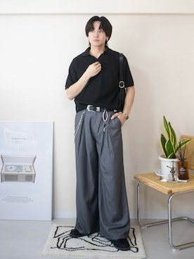 「LUENNA（ルエナ）のアイテム」を使った、ともきさん（メンズ・168cm）の春コーディネート