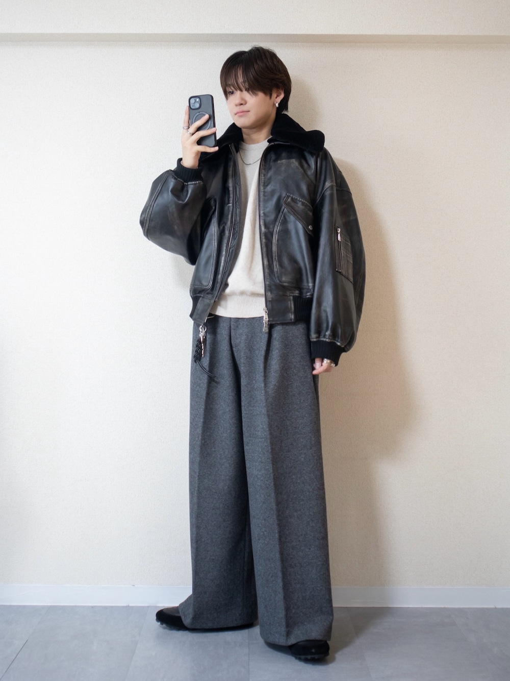 美品 メゾンスペシャル G-1 フライト ジャケット ラムレザー ブルゾン 人気 メゾンスペシャル フライトジャケット G-1 レザージャケット 1サイズ