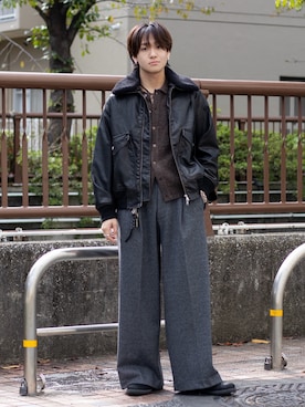 「アイテム（リング）」を使った、ともきさん（メンズ・168cm）の秋コーディネート