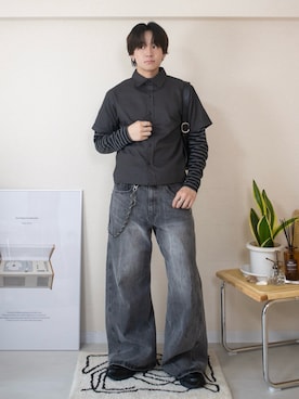 「Llife（ライフ）のアイテム」を使った、ともきさん（メンズ・168cm）の春コーディネート