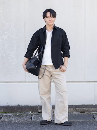 「Timberland(ティンバーランド)のメンズ クレスト フィールド レースアップ ウォータープルーフ シューズ - ブラック(ドレスシューズ)」を使った、ともきさん(メンズ・168cm)の秋コーディネート